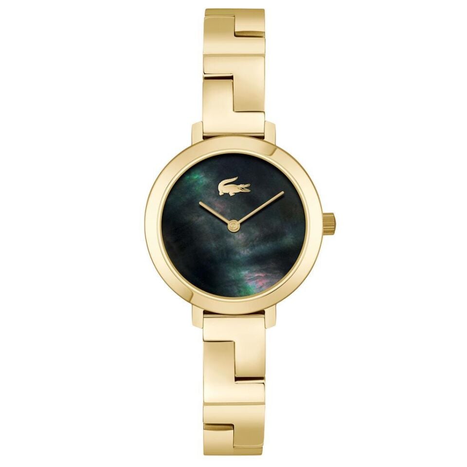Lacoste 2001375 Quartz Çelik Altın Rengi Yeşil Sedef Kadran 28 mm Kadın Kol Saati
