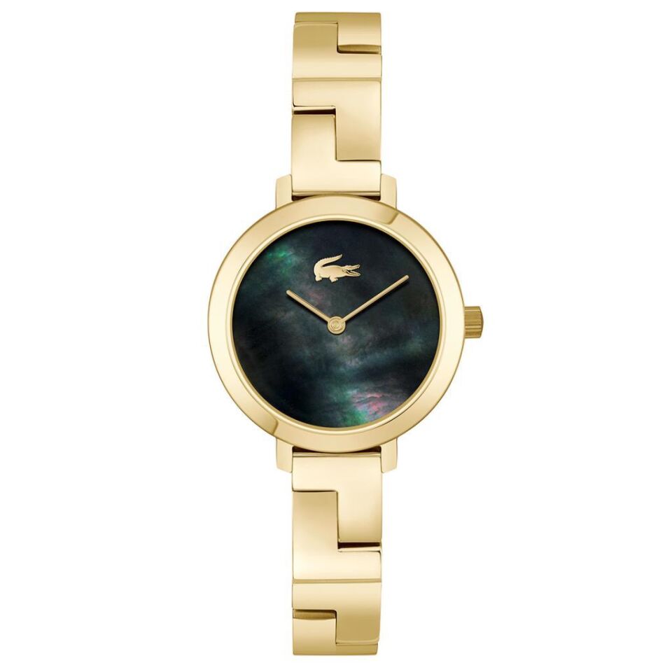 Lacoste 2001375 Quartz Çelik Altın Rengi Yeşil Sedef Kadran 28 mm Kadın Kol Saati
