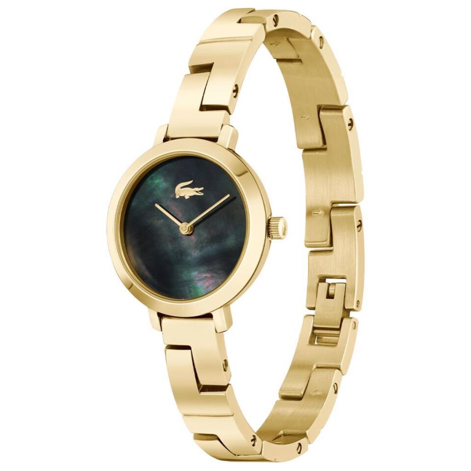 Lacoste 2001375 Quartz Çelik Altın Rengi Yeşil Sedef Kadran 28 mm Kadın Kol Saati