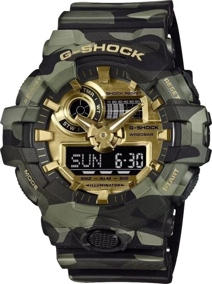 Casio GA-700CMG-3ADR Quartz Silikon Bicolor 20 ATM 53 mm Erkek Kol Saati