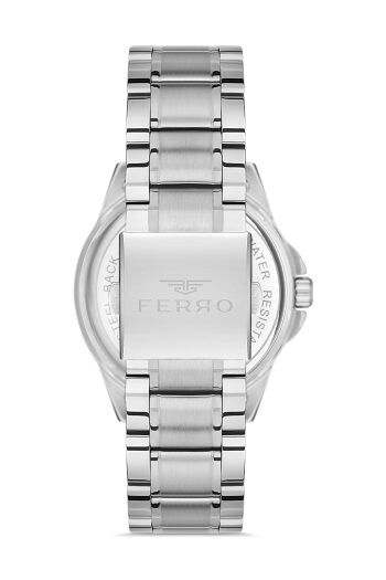 Ferro F11313A-A2 Çelik Gri Siyah Kadran 43 mm Erkek Kol Saati