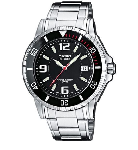 Casio MTD-1053D-1AVES Quartz Çelik Gri Siyah Kadran 20 ATM 43 mm Erkek Kol Saati