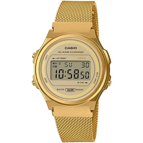Casio A171WEMG-9ADF 37 mm Hasır Kordonlu Kronolu Kadın Kol Saati