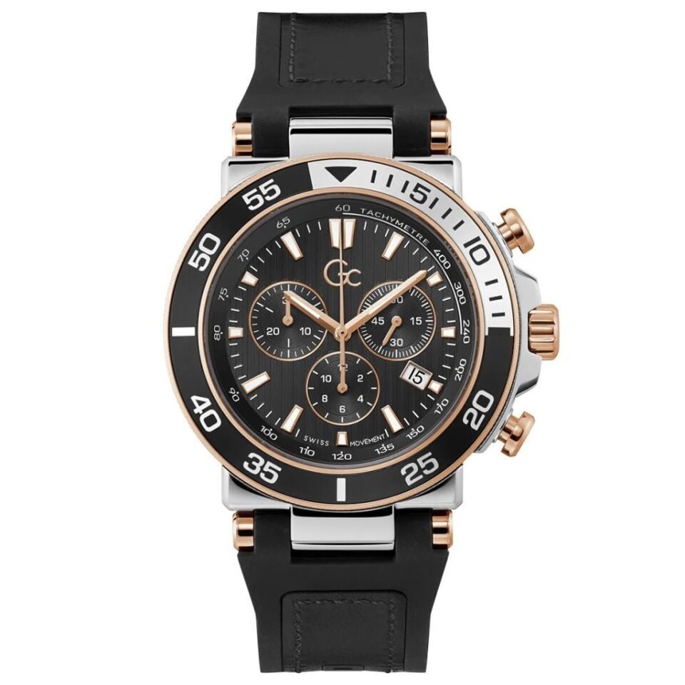Guess Collection GCZ14005G2MF Quartz Silikon Siyah 10 ATM 44 mm Erkek Kol Saati
