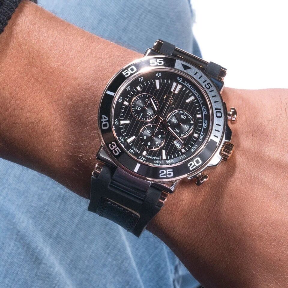 Guess Collection GCZ14005G2MF Quartz Silikon Siyah 10 ATM 44 mm Erkek Kol Saati