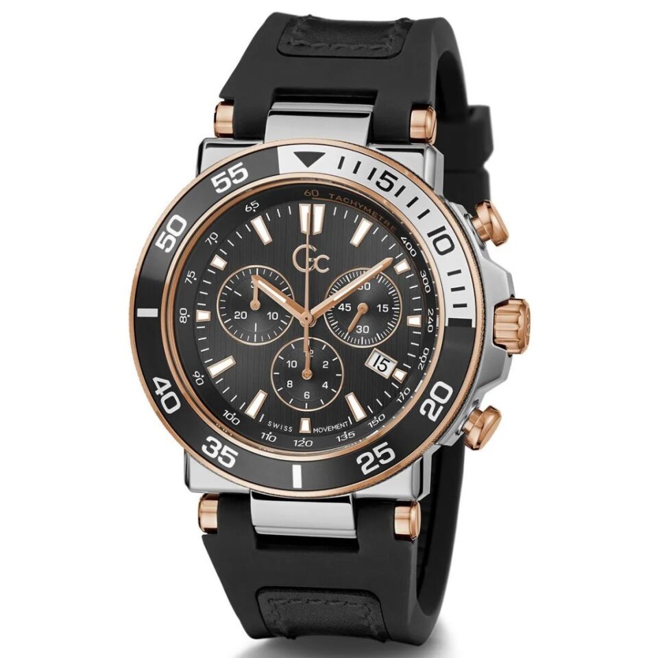 Guess Collection GCZ14005G2MF Quartz Silikon Siyah 10 ATM 44 mm Erkek Kol Saati