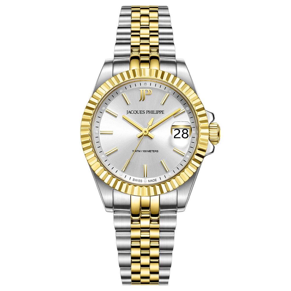 Jacques Philippe JPQLS587328YG Swiss Made Quartz Çelik Gri Safir Cam 32 mm Kadın Kol Saati