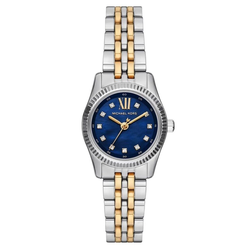 Michael Kors MK4865 Quartz Çelik Altın/Gri Mavi Kadran 26 mm Kadın Kol Saati