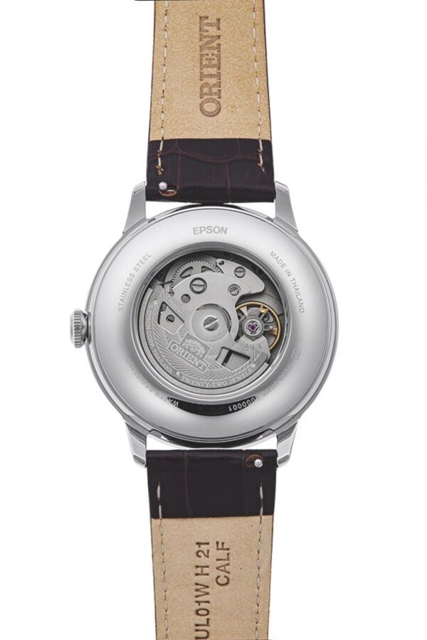 Orient Bambino RA-AK0805E30B Otomatik Deri Kahverengi Yeşil Kadran Sun&Moon 42 mm Erkek Kol Saati