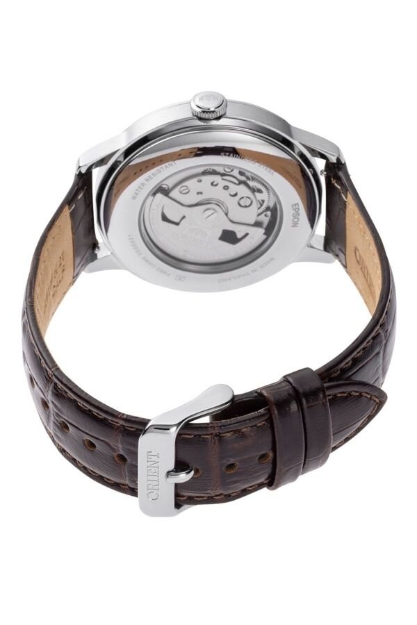 Orient Bambino RA-AK0805E30B Otomatik Deri Kahverengi Yeşil Kadran Sun&Moon 42 mm Erkek Kol Saati