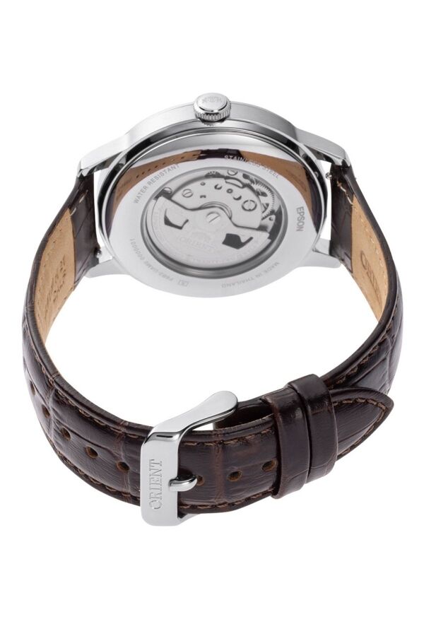 Orient Bambino RA-AK0805E30B Otomatik Deri Kahverengi Yeşil Kadran Sun&Moon 42 mm Erkek Kol Saati