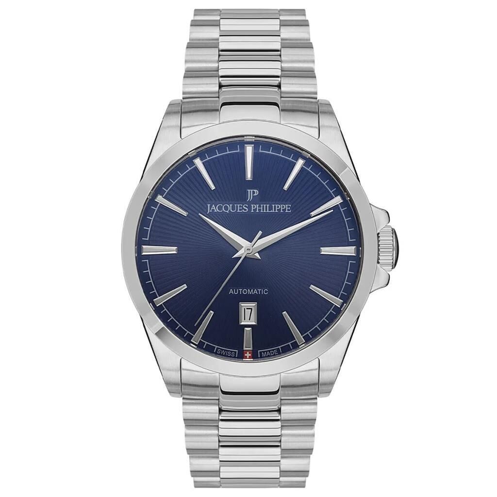 Jacques Philippe JPAGS551336 Swiss Made Otomatik Çelik Gri Lacivert Kadran 41 mm Erkek Kol Saati