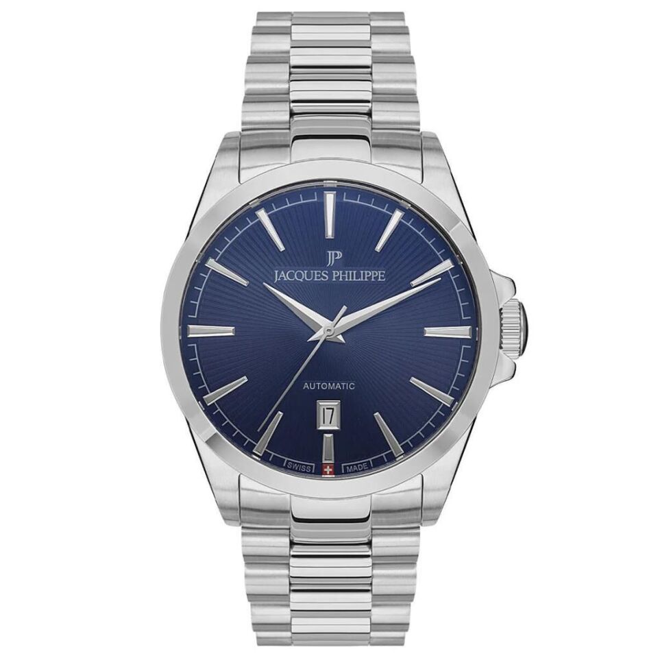 Jacques Philippe JPAGS551336 Swiss Made Otomatik Çelik Gri Lacivert Kadran 41 mm Erkek Kol Saati