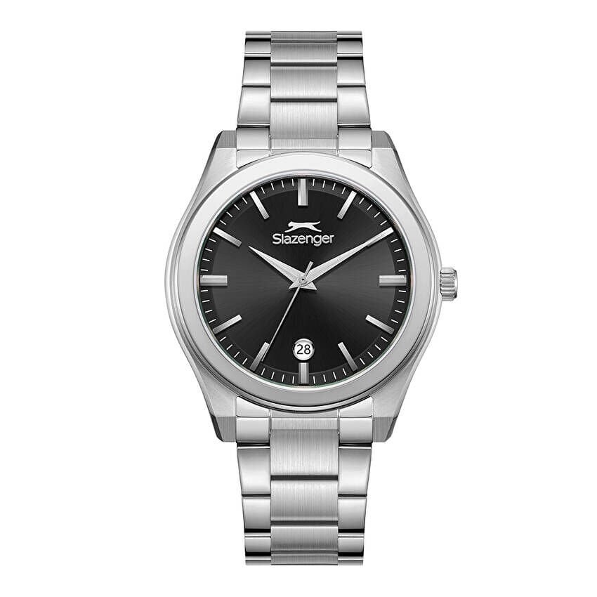 Slazenger SL.09.2485.1.01 Quartz Çelik Gri Siyah Kadran 41 mm Erkek Kol Saati