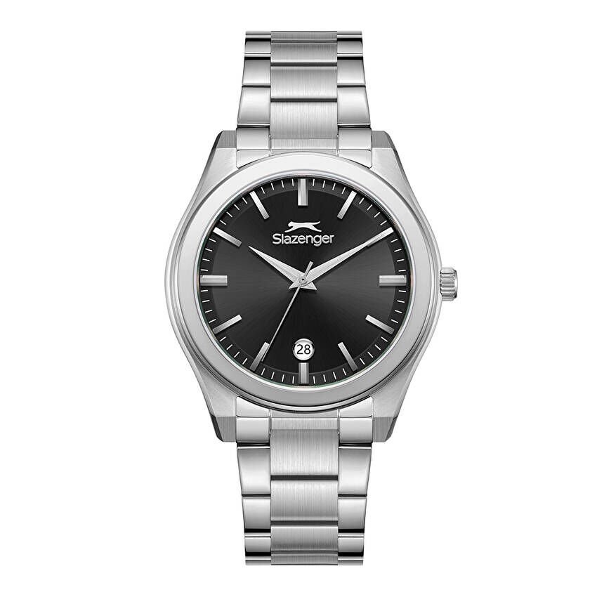 Slazenger SL.09.2485.1.01 Quartz Çelik Gri Siyah Kadran 41 mm Erkek Kol Saati