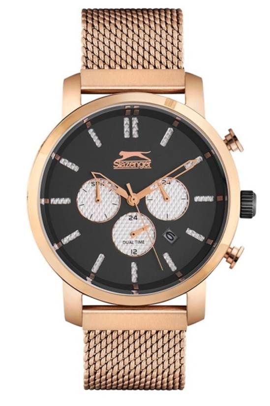 Slazenger SL.09.1775.2.05 45 mm Rose Hasır Kordonlu Erkek Kol Saati