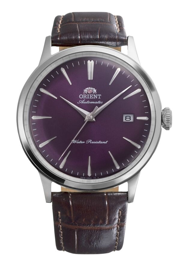 Orient RA-AC0032V30B Kurmalı Otomatik Deri Kahverengi Mor Kadran 41 mm Erkek Kol Saati