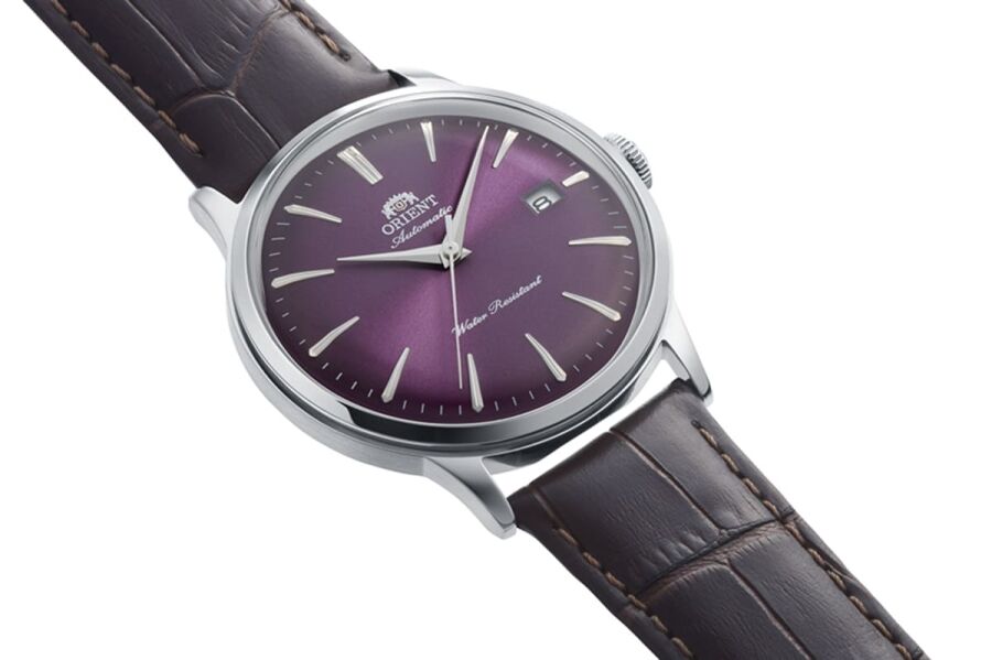 Orient RA-AC0032V30B Kurmalı Otomatik Deri Kahverengi Mor Kadran 41 mm Erkek Kol Saati