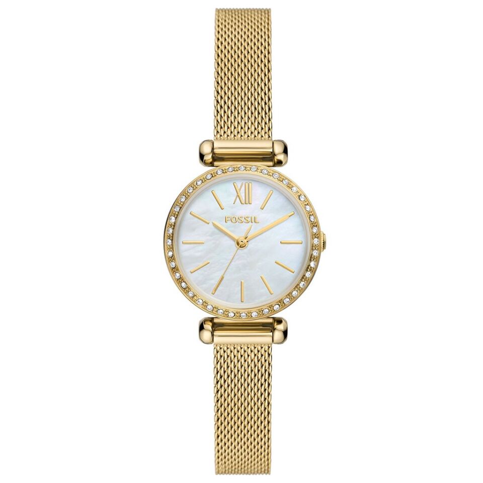 Fossil FBQ3898 Quartz Çelik Hasır Altın Rengi Beyaz Kadran 26 mm Kadın Kol Saati