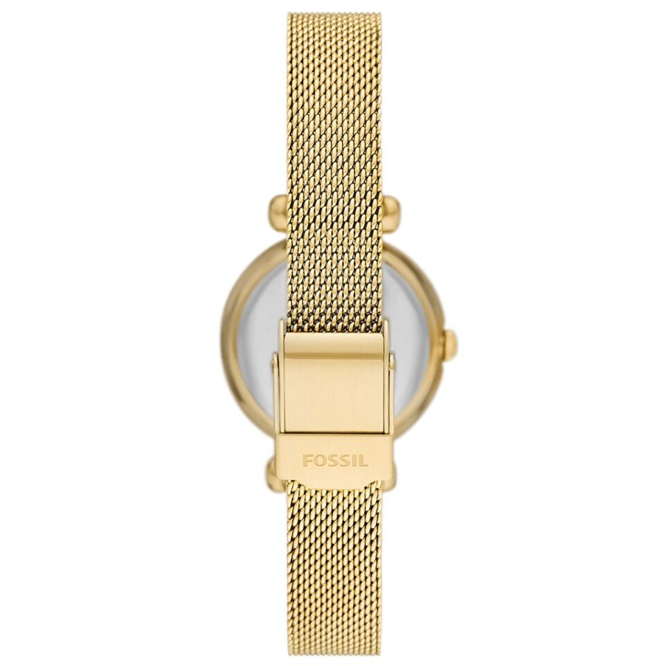 Fossil FBQ3898 Quartz Çelik Hasır Altın Rengi Beyaz Kadran 26 mm Kadın Kol Saati