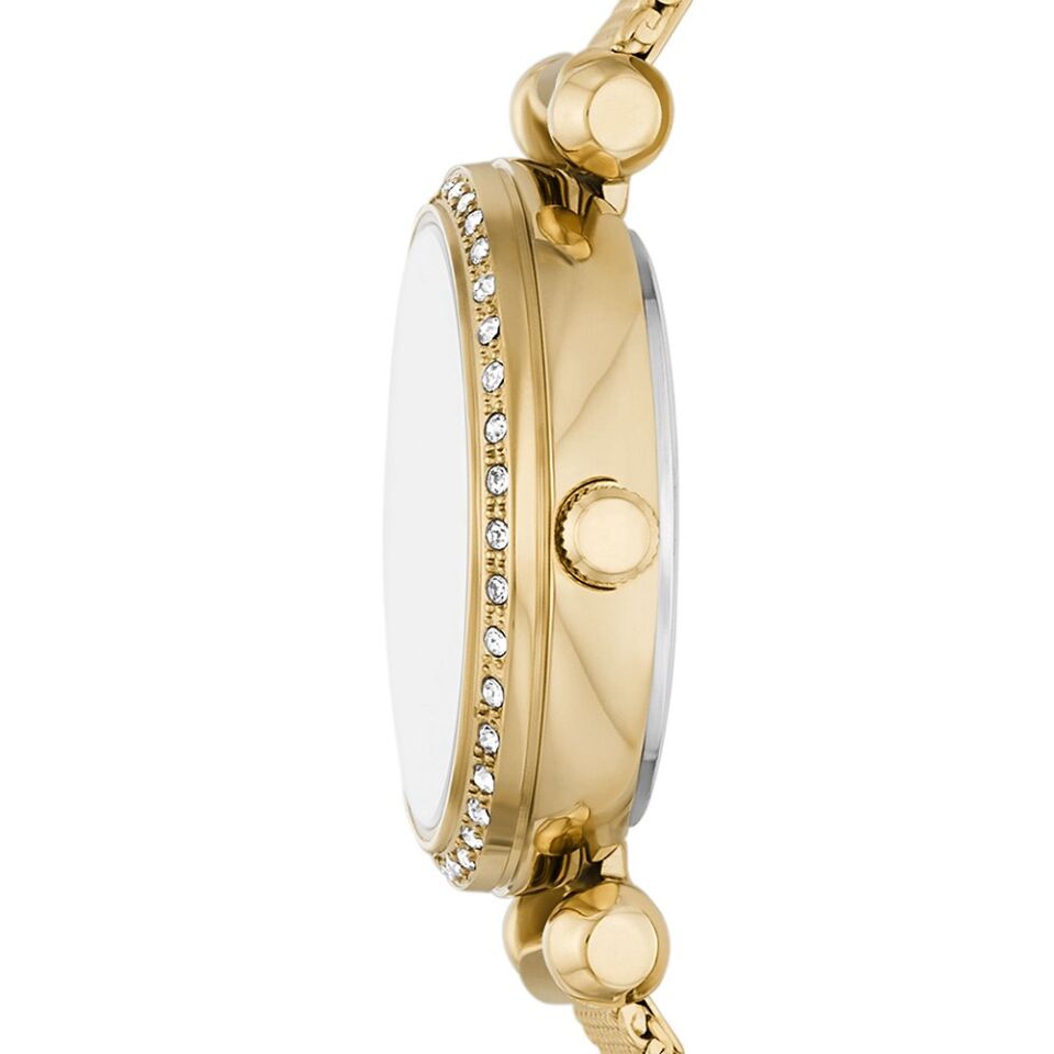 Fossil FBQ3898 Quartz Çelik Hasır Altın Rengi Beyaz Kadran 26 mm Kadın Kol Saati