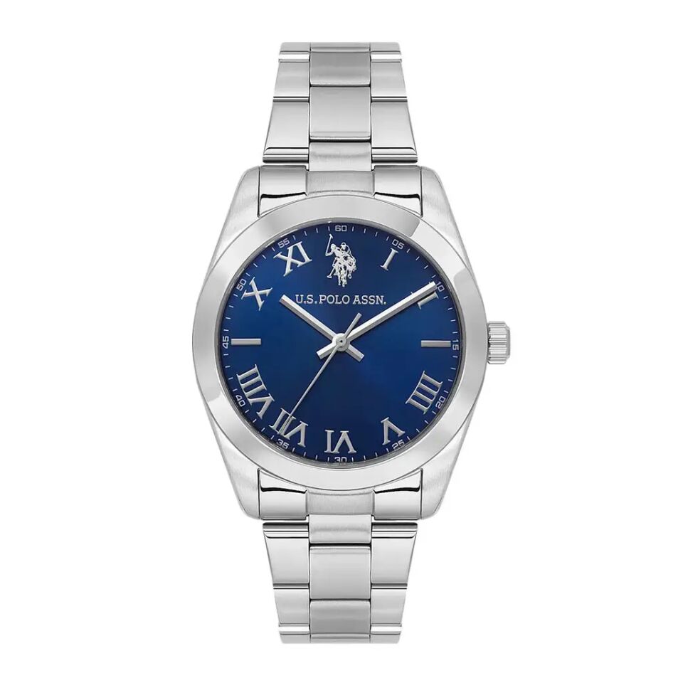 U.s Polo Assn. USPA1114-07 Quartz Çelik Gri Mavi Kadran Erkek Kol Saati