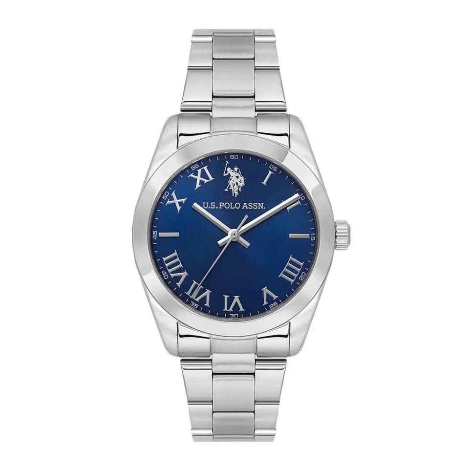 U.s Polo Assn. USPA1114-07 Quartz Çelik Gri Mavi Kadran Erkek Kol Saati