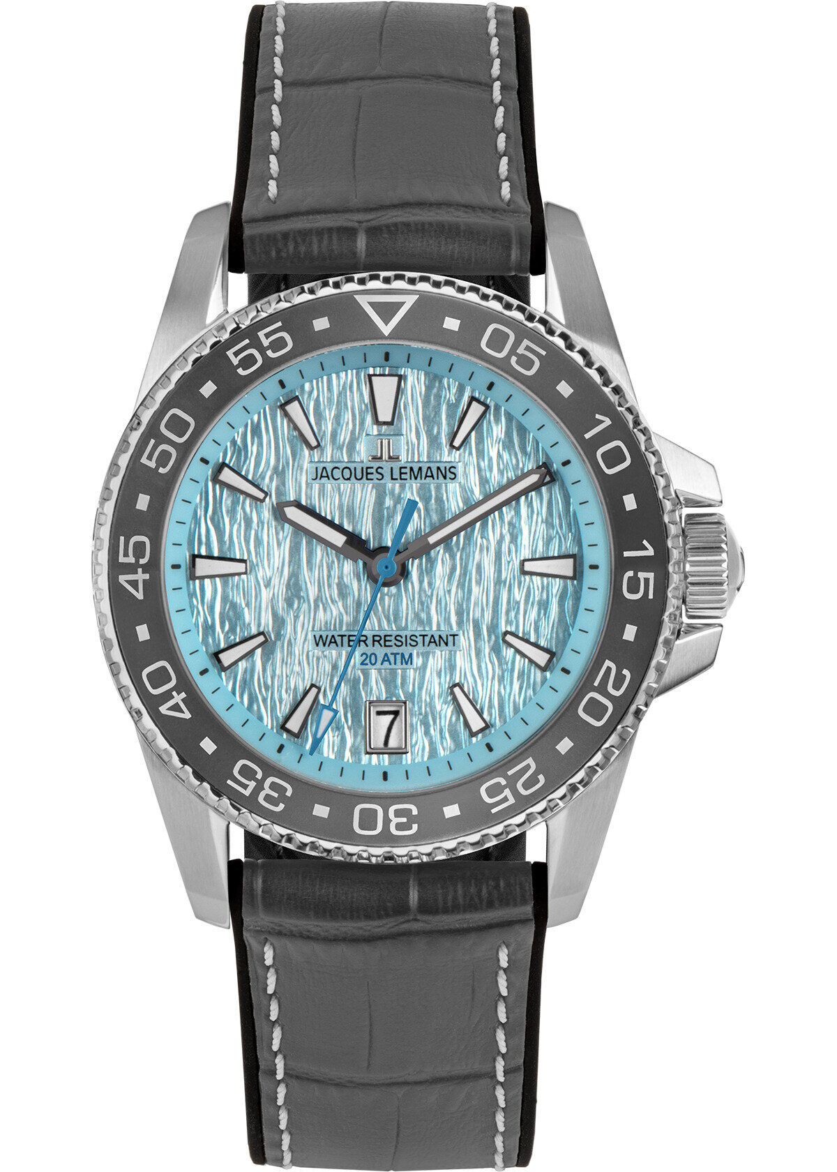 Jacques Lemans Liverpool JL.1-2205F Quartz Silikon Lacivert Mavi Kadran 20 ATM 41 mm Erkek Kol Saati