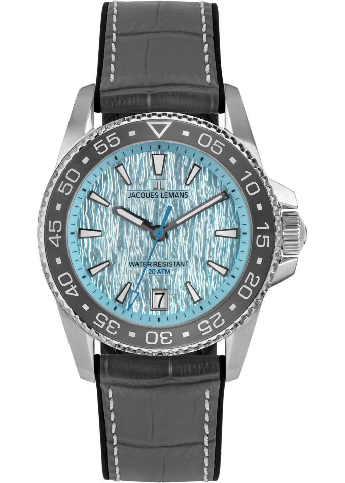 Jacques Lemans Liverpool JL.1-2205F Quartz Silikon Lacivert Mavi Kadran 20 ATM 41 mm Erkek Kol Saati