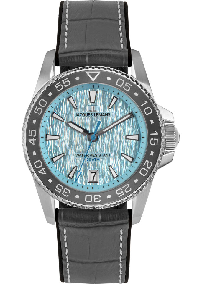 Jacques Lemans Liverpool JL.1-2205F Quartz Silikon Lacivert Mavi Kadran 20 ATM 41 mm Erkek Kol Saati