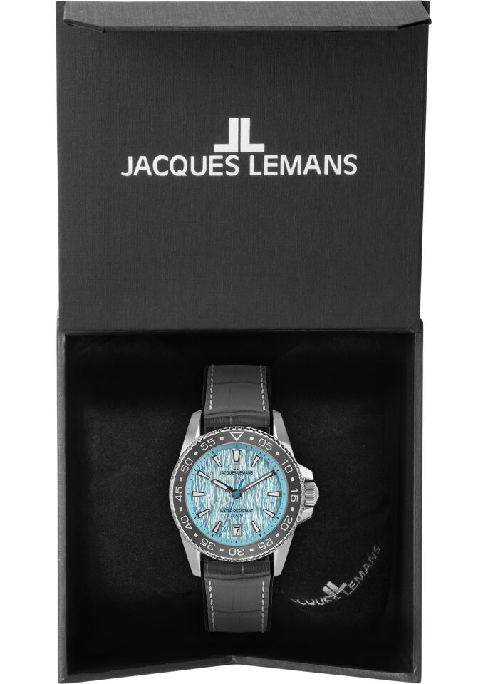 Jacques Lemans Liverpool JL.1-2205F Quartz Silikon Lacivert Mavi Kadran 20 ATM 41 mm Erkek Kol Saati