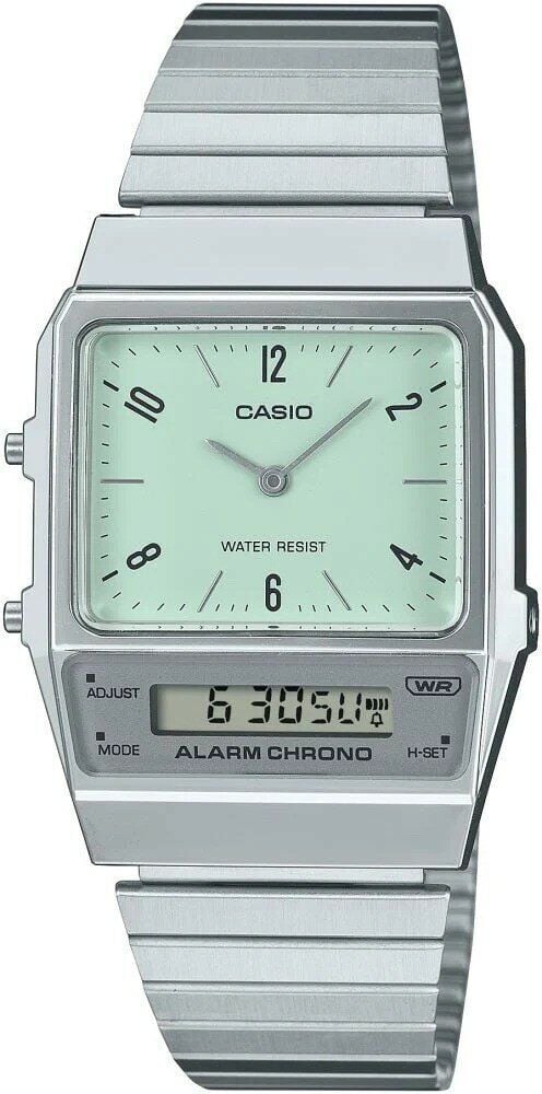 Casio Quartz Analog/Dijital Çelik Gri Yeşil Kadran 32 mm Erkek Kol Saati