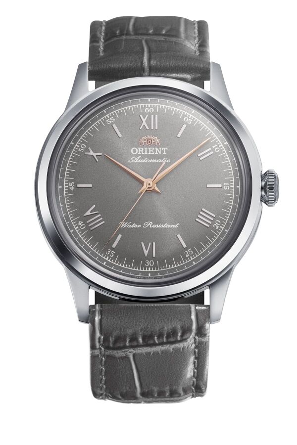 Orient Bambino RA-BB0006N30B Kurmalı Otomatik Deri Gri 39 mm Erkek Kol Saati