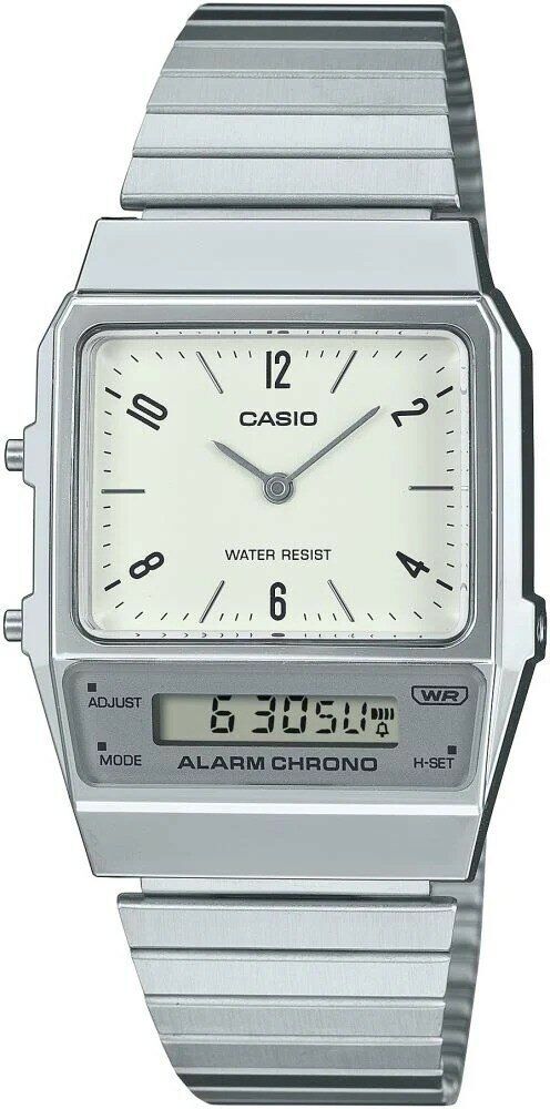 Casio Quartz Çelik Gri Krem Kadran 32 mm Erkek Kol Saati