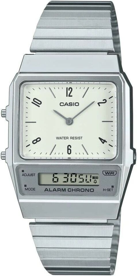 Casio Quartz Çelik Gri Krem Kadran 32 mm Erkek Kol Saati