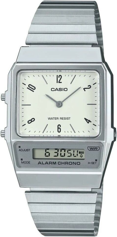 Casio Quartz Çelik Gri Krem Kadran 32 mm Erkek Kol Saati