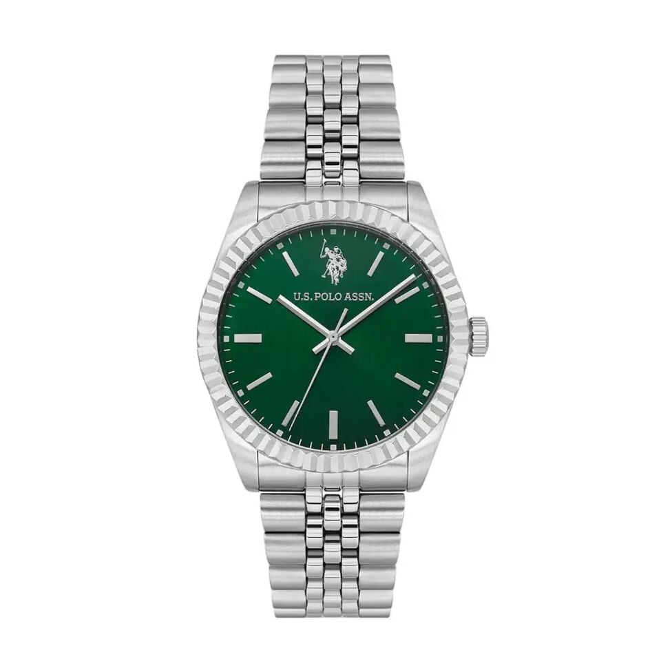 U.s Polo Assn. USPA1111-03 Quartz Çelik Gri Yeşil Kadran Erkek Kol Saati