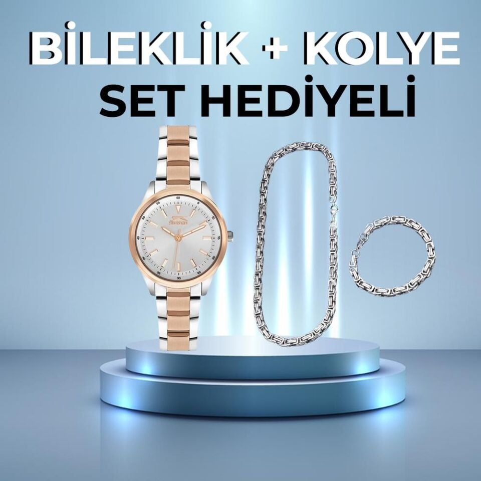 Slazenger SL.09.1880.3.03 Quartz Çelik Rose/Gri 35 mm Kadın Saat