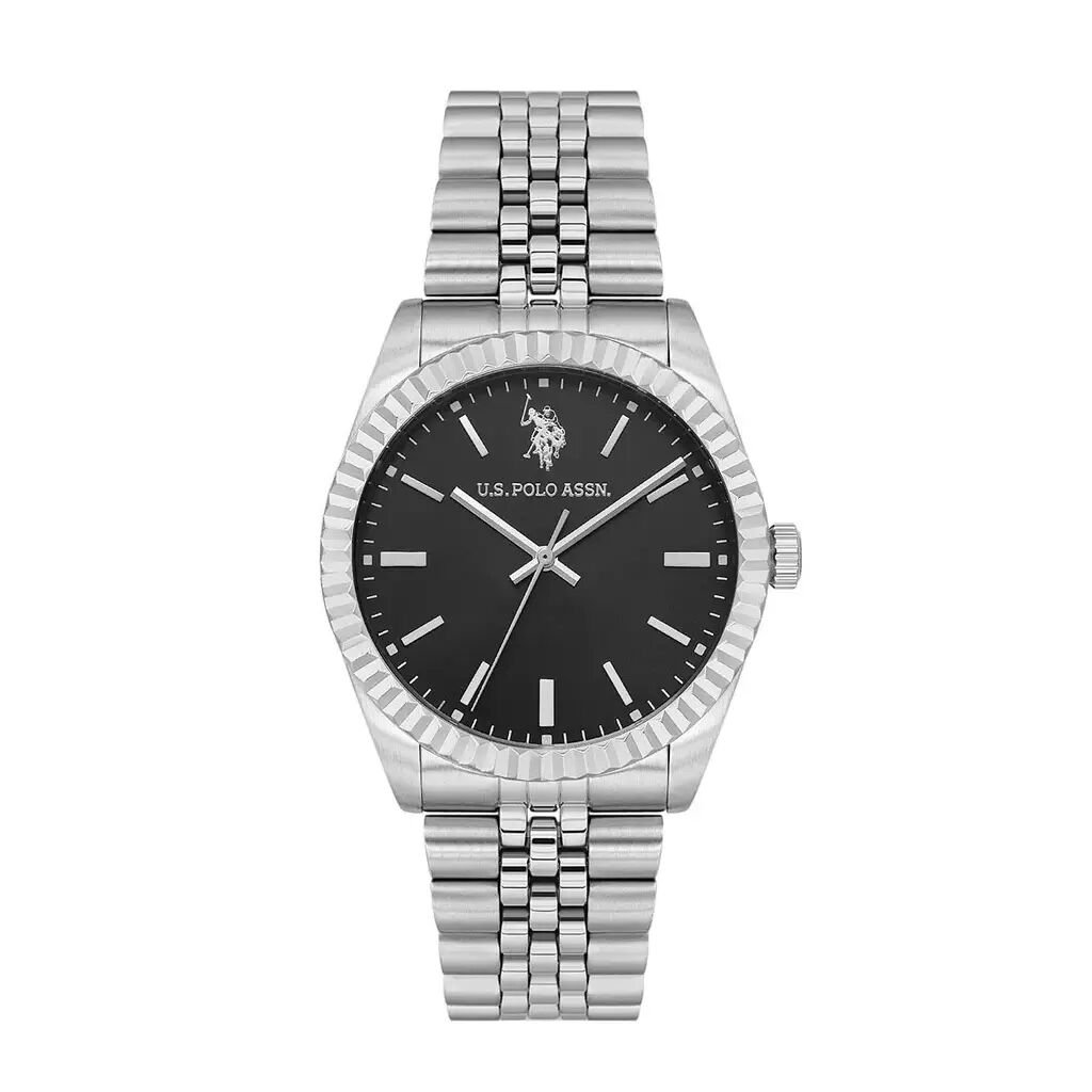 U.s. Polo Assn. USPA1111-05 Quartz Çelik Gri Siyah Kadran Erkek Kol Saati