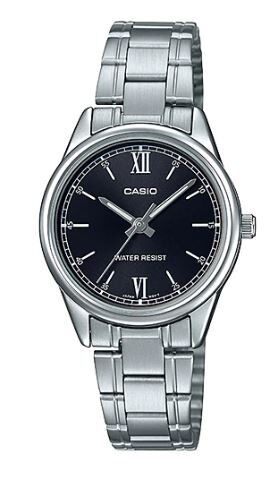 Casio LTP-V005D-1B2UDF Quartz Çelik Gri Siyah Kadran 28 mm Kadın Kol Saati