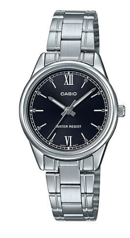 Casio LTP-V005D-1B2UDF Quartz Çelik Gri Siyah Kadran 28 mm Kadın Kol Saati