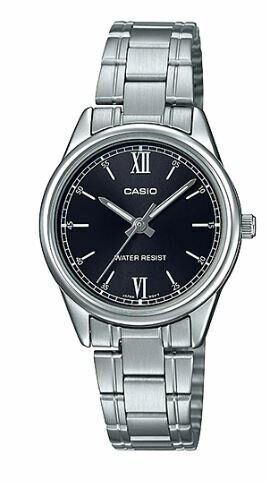 Casio LTP-V005D-1B2UDF Quartz Çelik Gri Siyah Kadran 28 mm Kadın Kol Saati