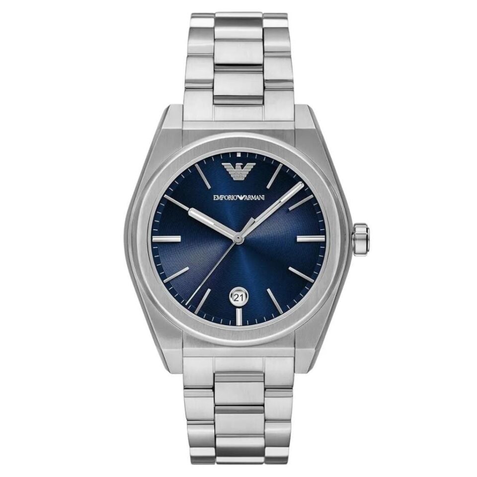 Emporio Armani AR11620 Quartz Çelik Gri Mavi Kadran 41 mm Erkek Kol Saati