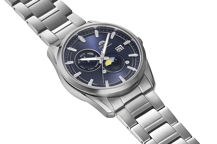 Orient Sun&Moon RA-AK0315L30B Kurmalı Otomatik Çelik Gri Lacivert Kadran 42 mm Erkek Kol Saati
