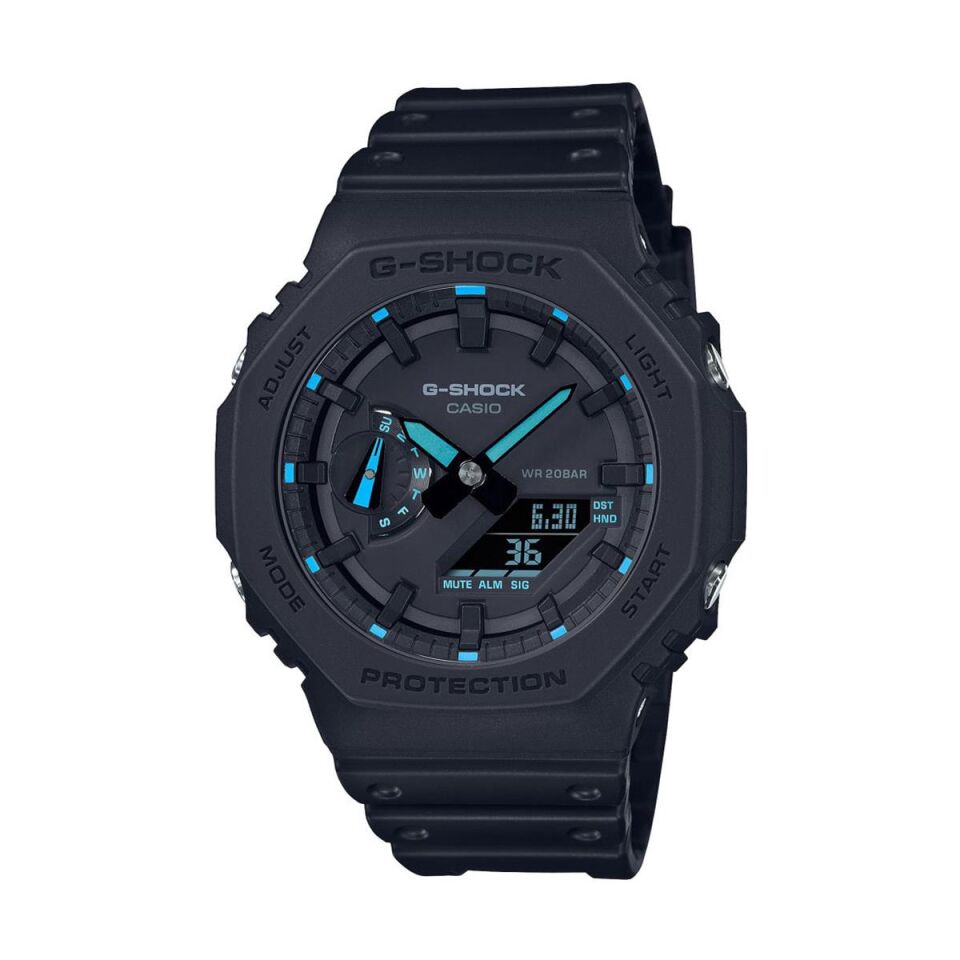 Casio GA-2100-1A2DR Quartz Silikon Siyah 20 ATM 45 mm Erkek Kol Saati