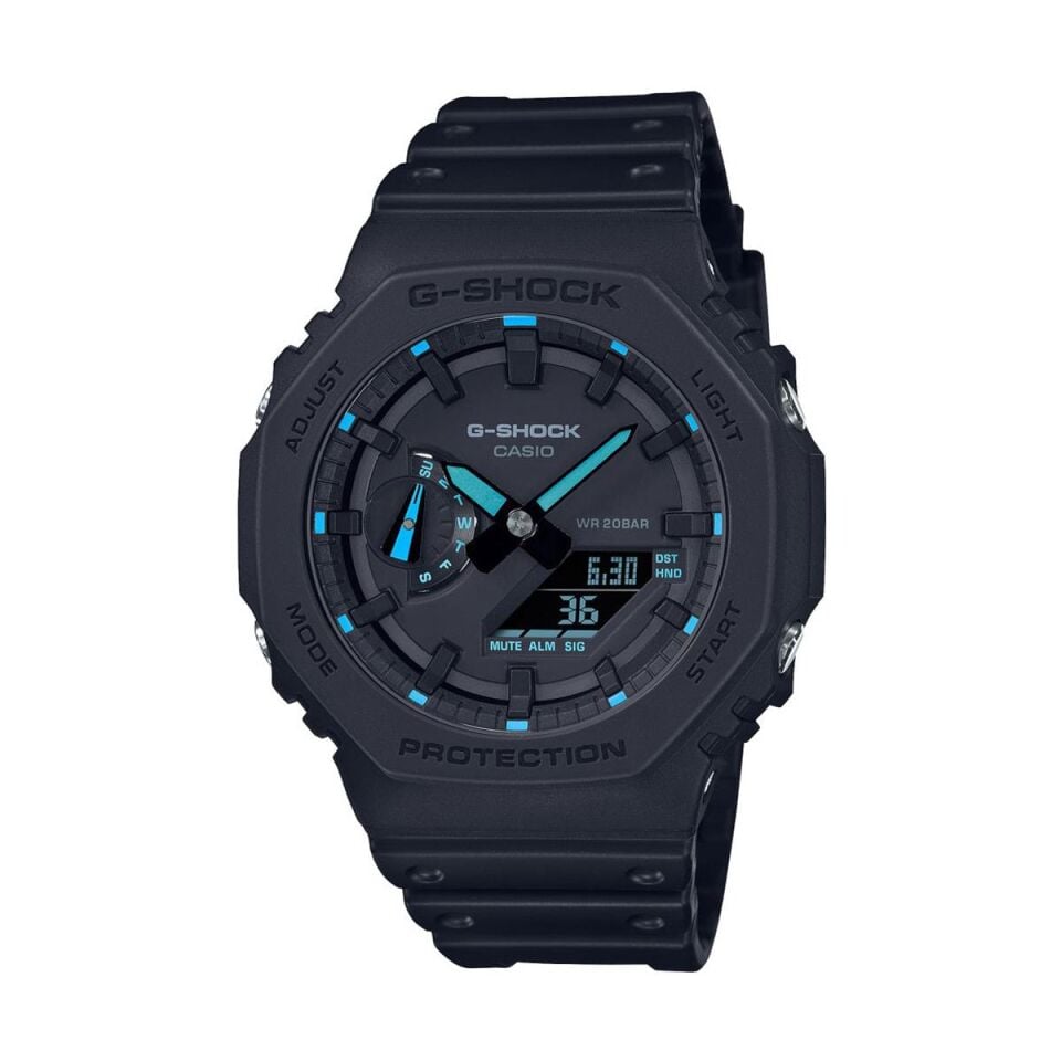 Casio GA-2100-1A2DR Quartz Silikon Siyah 20 ATM 45 mm Erkek Kol Saati