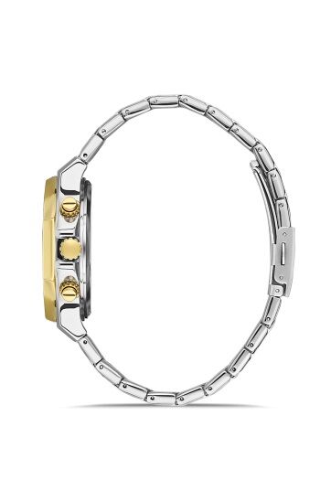 Ferro  FM31311A-D Quartz Çelik Altın/Gri 3 ATM 42 mm Erkek Kol Saati