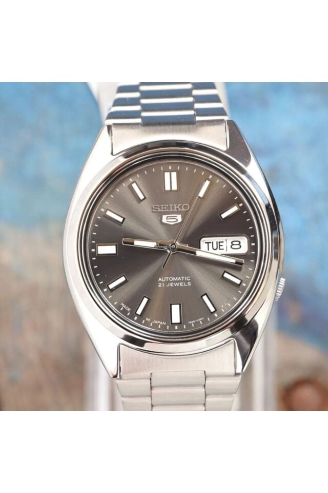 Seiko 5 SNXS79K1 Otomatik Çelik Gri Siyah Kadran 39 mm Erkek Kol Saati