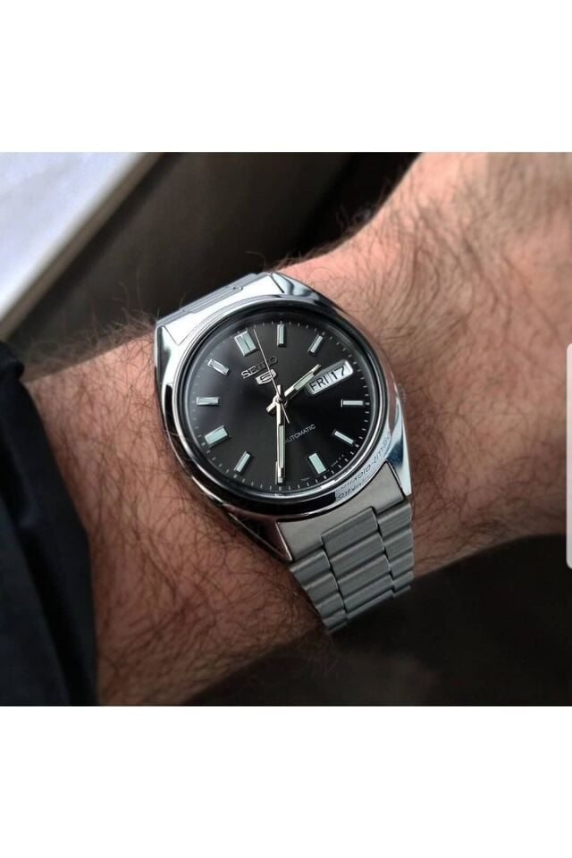 Seiko 5 SNXS79K1 Otomatik Çelik Gri Siyah Kadran 39 mm Erkek Kol Saati