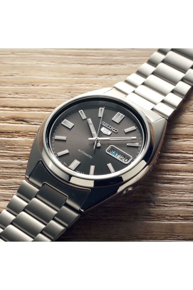 Seiko 5 SNXS79K1 Otomatik Çelik Gri Siyah Kadran 39 mm Erkek Kol Saati